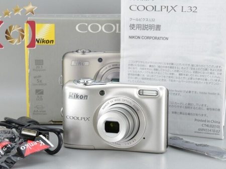 Very Good!! Nikon COOLPIX L32 Silver 20.1 MP Digital Camera For Discount