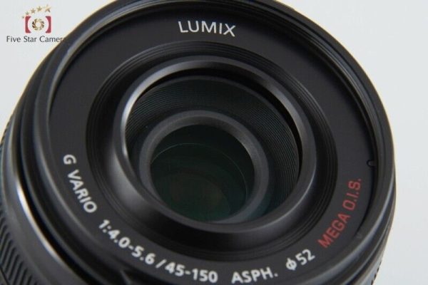 Panasonic LUMIX G VARIO 45-150mm f 4-5.6 ASPH. MEGA O.I.S. H-FS45150 Black For Sale