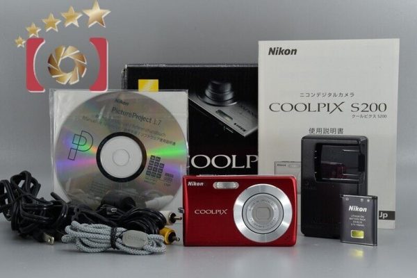 Very Good!!  Nikon COOLPIX S200 Red 7.1 MP Digital Camera w Box Online Hot Sale