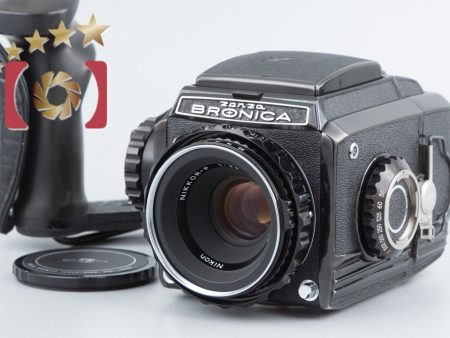 Zenza Bronica S2 Black Later Model + Nikon NIKKOR-P 75mm f 2.8 on Sale