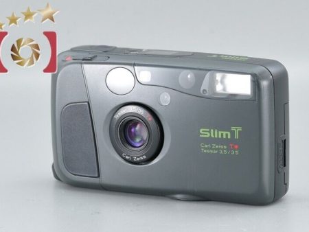 Very Good!! KYOCERA Slim T* Green 35mm Point & Shoot Film Camera For Cheap