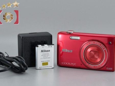 Nikon COOLPIX S5200 Red 16.0 MP Digital Camera For Sale