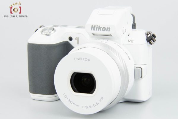 Count 2,503  Nikon 1 V2 White 14.3MP + 1 NIKKOR 10-30 3.5-5.6 VR New Model Sale