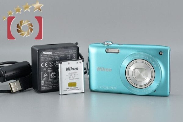 Very Good!! Nikon COOLPIX S3300 Blue 16.0 MP Digital Camera For Sale