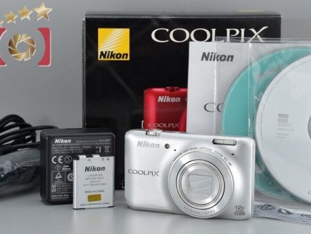 Very Good!! Nikon COOLPIX S6400 Silver 16.2 MP Digital Camera w Box on Sale