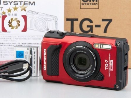 Shutter count 187  Olympus Tough TG-7 Red 12.0 MP Digital Camera w  Box Hot on Sale