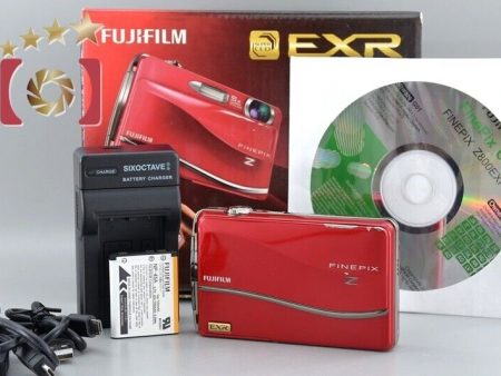 Very Good!! FUJIFILM FinePix Z800 EXR Red 12.0 MP Digital Camera w Box Supply