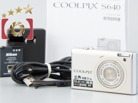 Very Good!! Nikon COOLPIX S640 Ice Silver 12.2 MP Digital Camera Hot on Sale